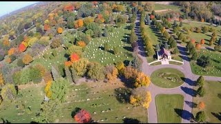Drone view of Roselawn Cemetery