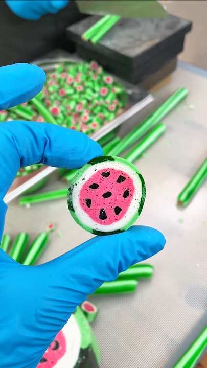 Making Watermelon 🍉 Shaped Candy! Mesmerizing ASMR Process - Satisfying Candy Art
