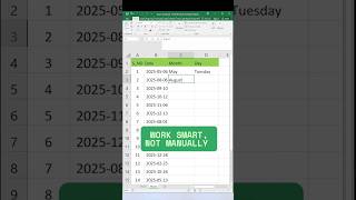 Date into Text Convert Formula in Excel. #excel#viral#shorts #computer #tips