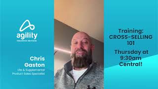 Don't miss Cross-Selling 101 training with Chris Gaston tomorrow morning!