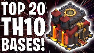 TOP 20 TH10 BASES!! HYBRID/WAR/TROPHY BASES - WITH LINKS - Clash of Clans 2020