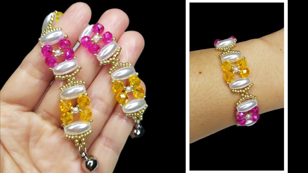 simple bead bracelet || how to make a bracelet - YouTube