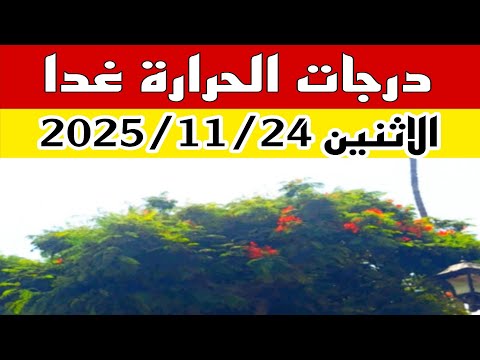 درجات الحرارة غدا الاثنين 24 نوفمبر تنخفض بشكل ملحوظ تعرف على درجات الحرارة في جميع المحافظات