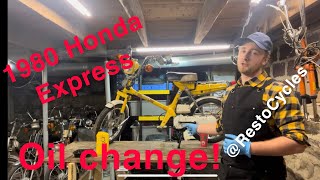 1980 Honda Express Oil Change ( How To )