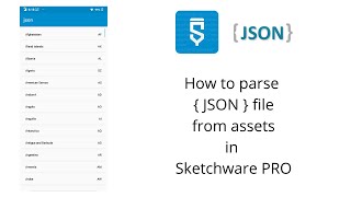 How to parse JSON file from assets and show in ListView in SketchWare Pro
