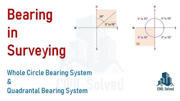 Bearing in Surveying/Geomatics, Whole Circle Bearing and Reduced Bearing System