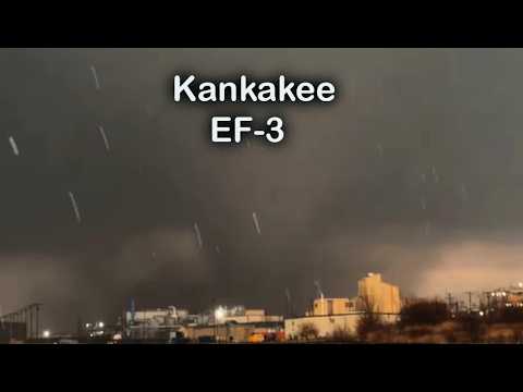 Kankakee Tornado Forms Enters Into Town With Giant Hail