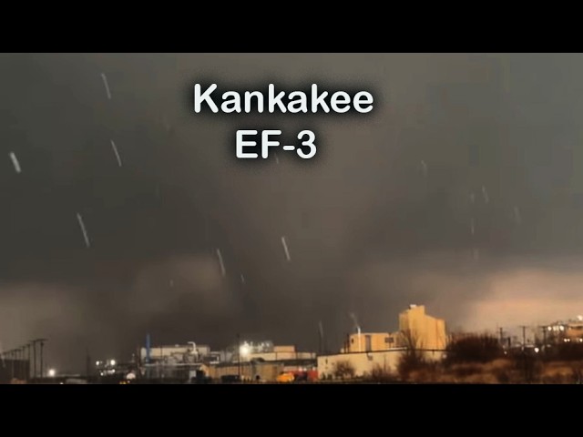 Kankakee Tornado Forms And Enters Into Town With Giant Hail