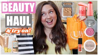 TRY ON Beauty Haul! let's chat, try new things & get ready! 2024