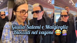 Giulia salemi e Malgioglio bloccati nel vagone 😂 