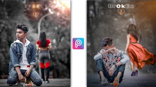 Picsart Sad Photo Editing | Broken heart photo editing | fake love new photo editing 2022 screenshot 4