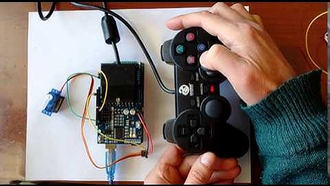 Visuino programmed Arduino: Controlling Servo with PS2 Controller