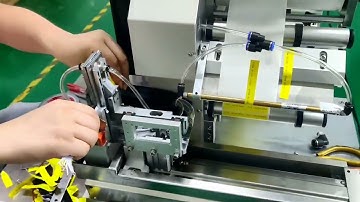 Semi auto flag tagging machine for flat cables