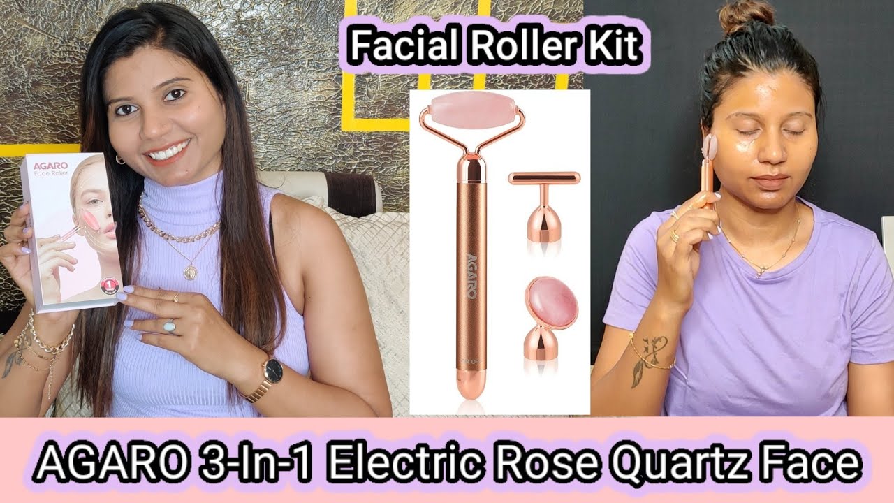 Facial Beauty - Jade Roller For Face-3 In 1 Kit With Facial