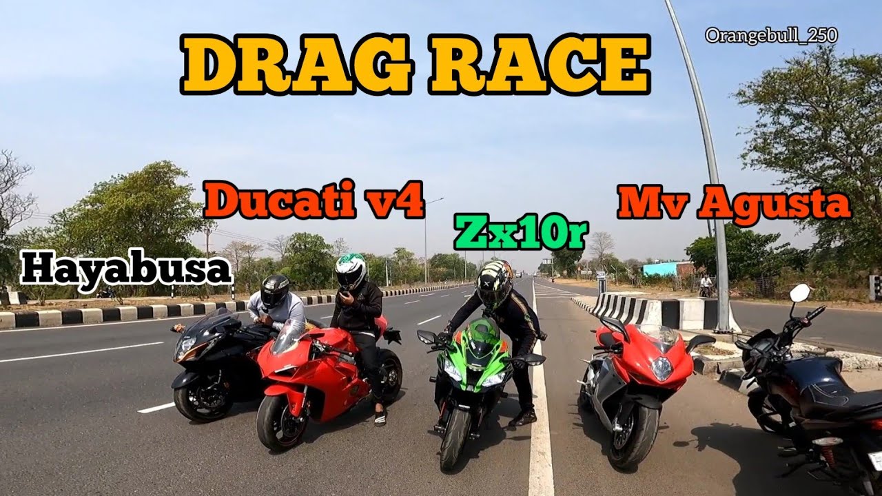 Drage Race ZX10R, HAYABUSA, DUCATI V4, and MV AGUSTA YouTube