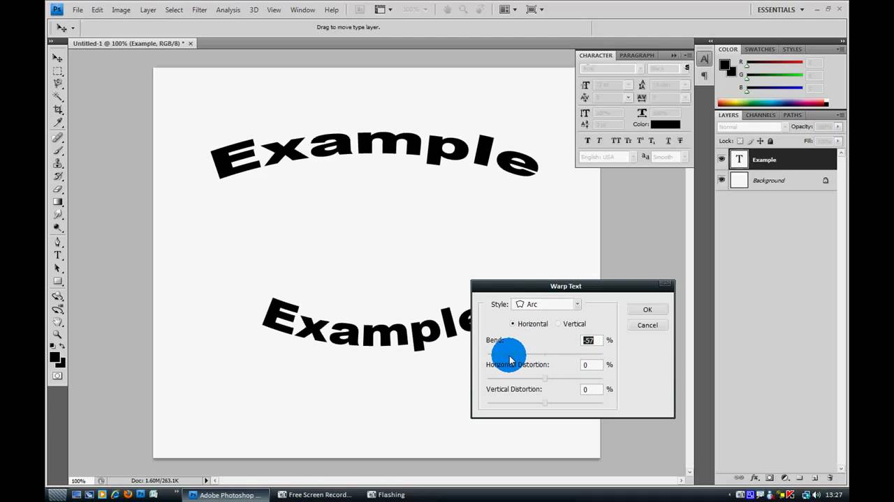 type text in a circle photoshop cc