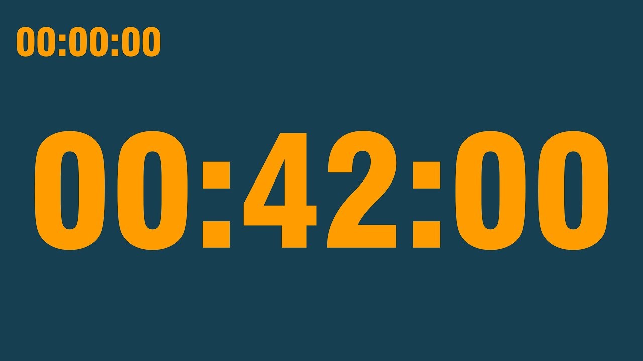 42 minute timer (with end alarm, time elapsed and progress bar)