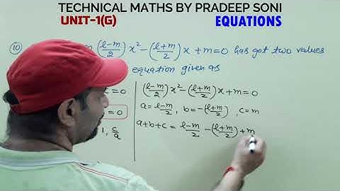Unit 1G, Quadratic equation, Que  10 CA foundation