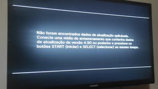 Não foram encontrados dados de atualização aplicáveis, vamos recuperar seu ps3 sem perder os jogos.