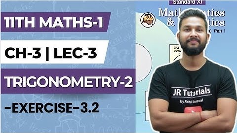 11th Maths 1 | Chapter 3 | Trigonometry -2 | Exercise 3.2 | Lecture 2 | Maharashtra Board |