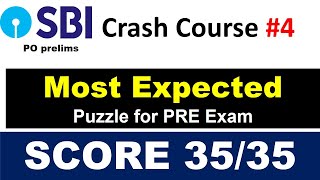 Score full Marks in #SBI PO By Solving Such Puzzle  Problems Part 4