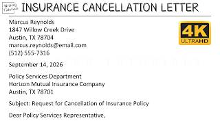 How To Write Insurance Cancellation Letter with Sample and Explanation  | Writing Tutorials