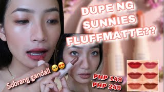 SCOUT BEAUTY LIP SWATCHES (DUPE NG SUNNIES FLUFFMATTE?! )