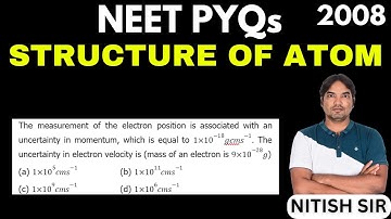 The measurement of the electron position is associated with an uncertainty in momentum,