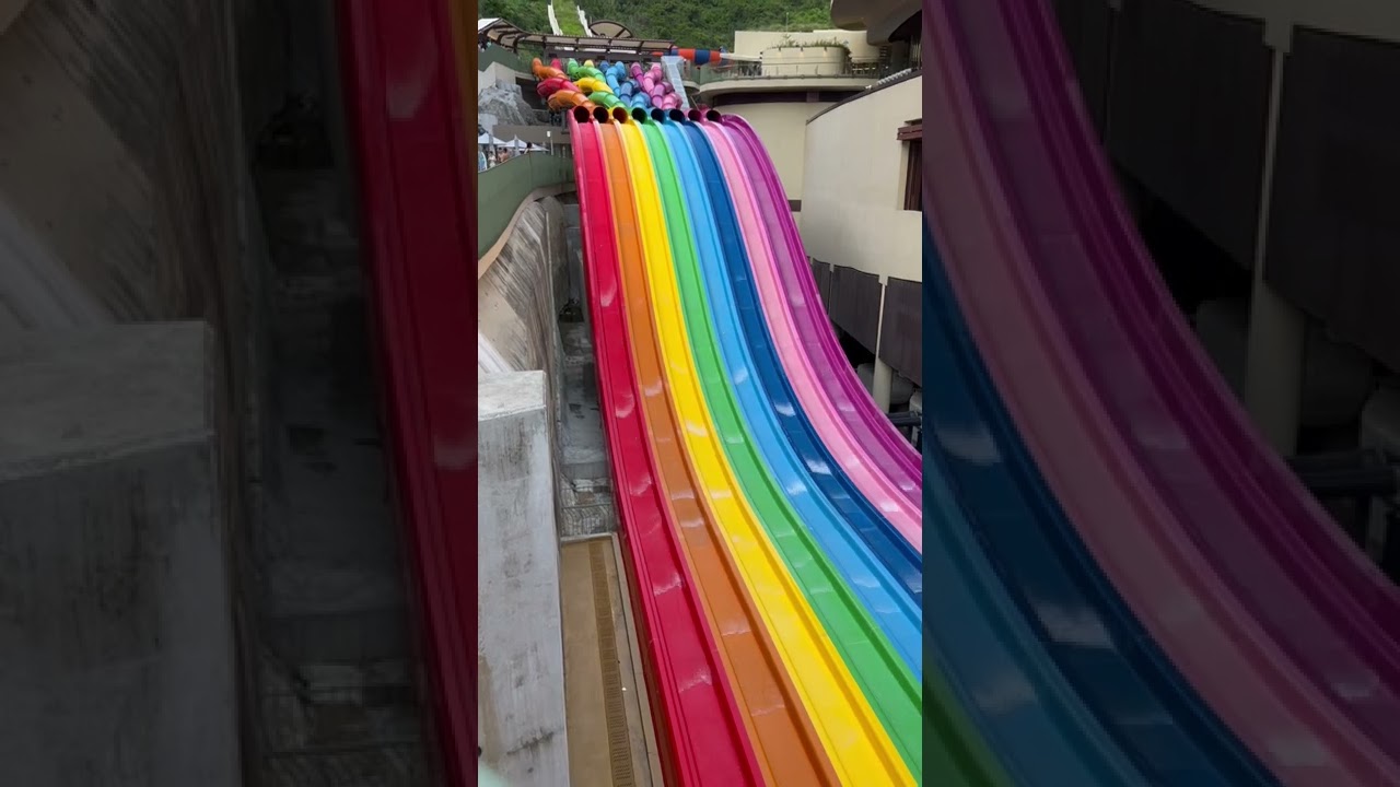 rainbow water slide YouTube