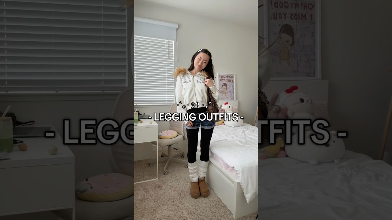 CUTE LEGGING OUTFITS !!! slow on vids this week bc it&rsquo;s finals week for me :) #leggings #outfitinspo