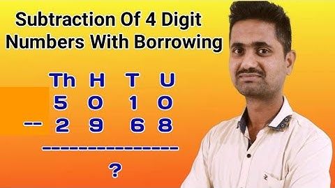 Subtraction Part - 5 | Subtraction of Four digit numbers with borrowing | Subtraction by borrowing |
