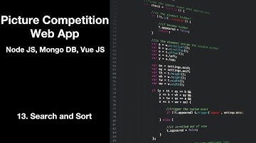 13. Search and Sort - Picture Competition Web App in Node JS, Mongo DB, and Vue JS