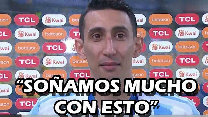 DECLARACIONES DE ÁNGEL DI MÁRIA TRAS SER CAMPEONES DE LA COPA AMERICA CONTRA BRASIL