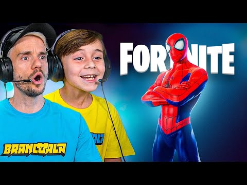 SPIDERMAN NO FORTNITE COM BRANCOALA E MARCOS - Família Brancoala