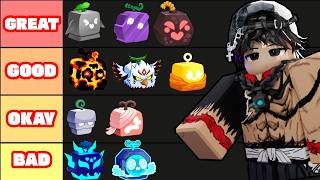 Ranking Tier list of Common to Legendary Fruits | Blox Fruits