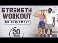 20 minute bodyweight strength workout full body  no equipment