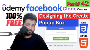 Building Facebook Clone | Pure CSS | Master HTML5 & CSS3 | Designing the Create Popup Box | Part 42