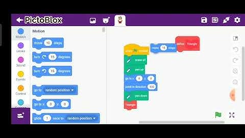 (English) Doing Triangle by Using Pictoblox. # 3.