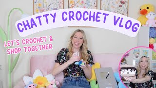 Chatty Crochet Vlog / new pattern, finish plushies, unbox YouTube award, shopping & thrifting!