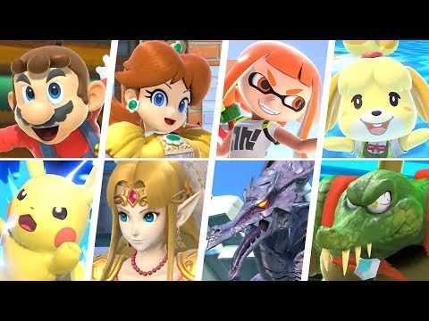 Super Smash Bros Ultimate - All 74 Characters Gameplay + Final Smashes
