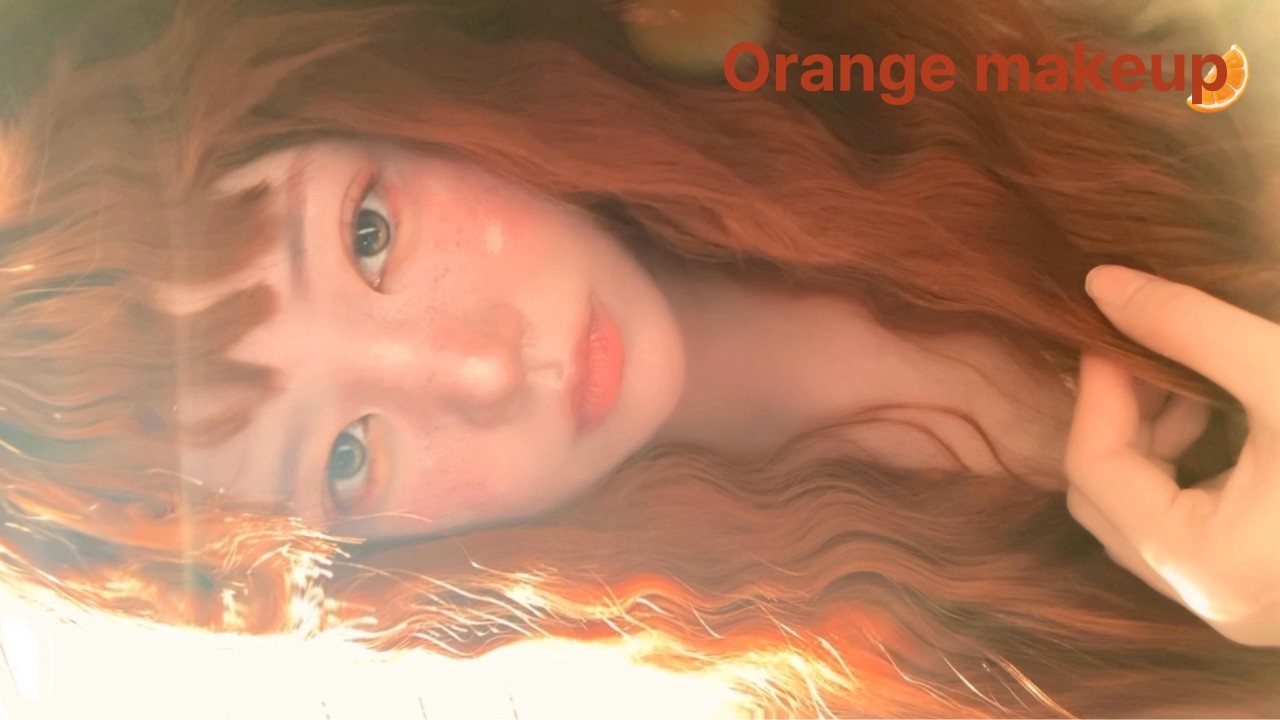 마제타라 색깔 섞기  오렌지 메이크업 낋여왓슨