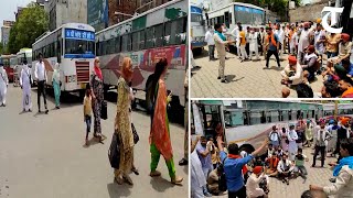 Bathinda: PRTC employees stage protest at bus stand, commuters suffer