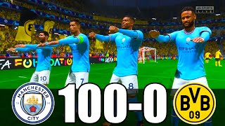 FIFA 23 | RONALDO, MESSI, MBAPPE, NEYMAR, ALL STARS | MANCHESTER CITY 100 - 0 DORTMUND | UCL FINAL