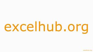 Excelhub.org Video training