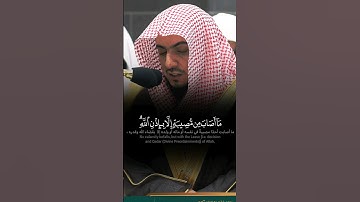 ﴿ مَآ أَصَابَ مِن مُّصِيبَةٍ إِلَّا بِإِذۡنِ ٱللَّهِۗ ﴾ تلاوة لإمام الحرم المكلف الوليد الشمسان 🖤🍂