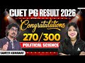 CUET PG 2026 Political Science | Topper’s Talk 270/300 | Sameeer Kumawat