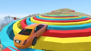 MEGA RAMPA DE COLORES!! - CARRERA GTA V ONLINE - GTA 5 ONLINE