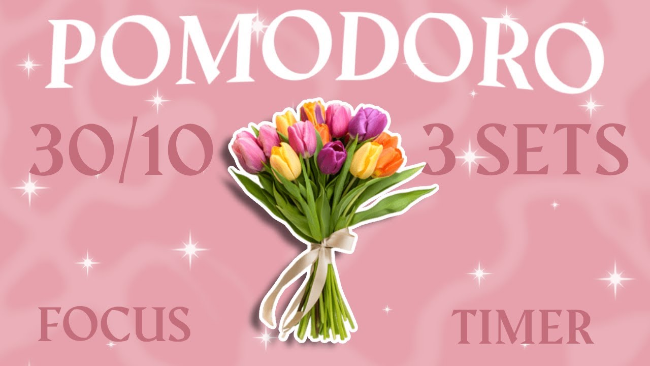 Whimsy Spring Morning Pomodoro Timer 2HR 30/10 | Timer for Studying, Work, Cleaning, etc. 
