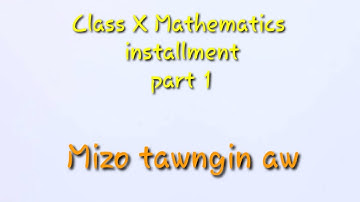 Installment part 1 (in Mizo)