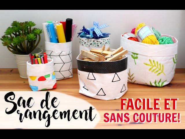 Coudre un sac de rangement à liens coulissants - Jaspe Couture